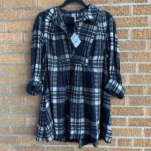 Free People Plaid Tunic